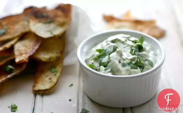 Kremowy Dip Z Awokado I Pieczone Chipsy Ziemniaczane Taco