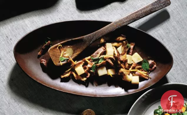 Grzyby Shiitake Z Młodym serem Pecorino