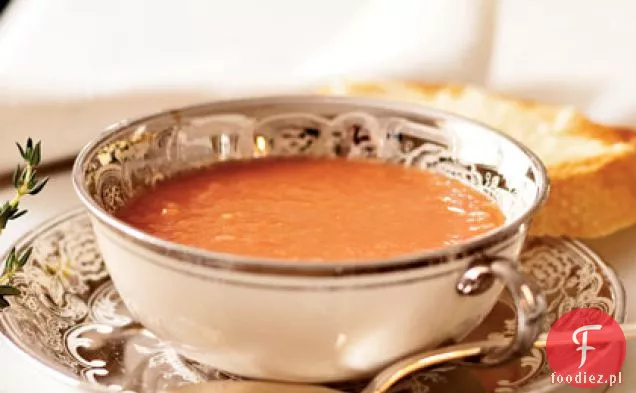 Zupa pomidorowa z grzanką Parmezanową