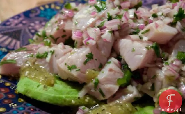 Ceviche Yellowtail Z Awokado I Sosem Tomatillo