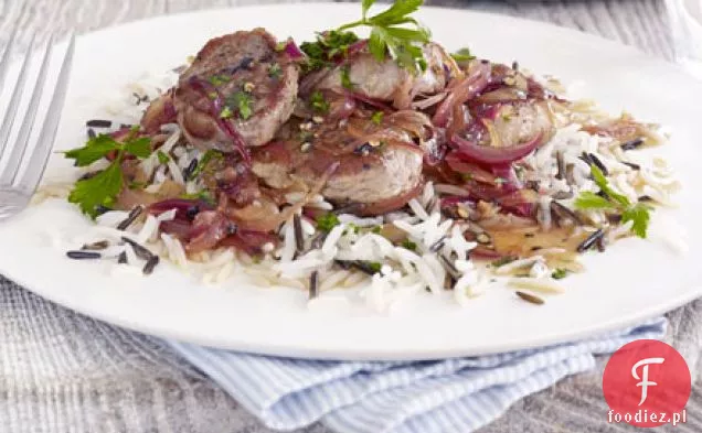 Wieprzowina w sosie słodko-kwaśnym cebulowym
