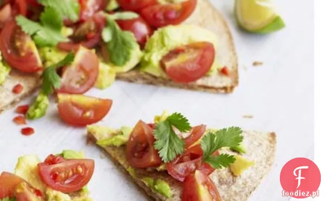 Crispy cheese & guacamole tortille