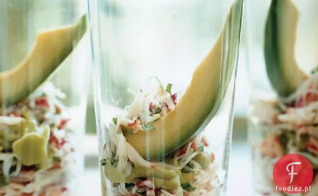 King crab and Avocado Shooters