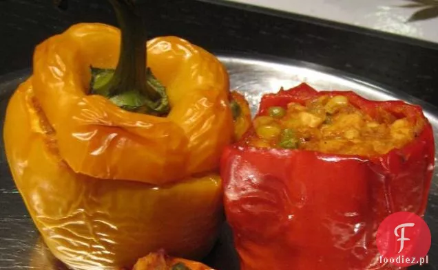 Papryka Nadziewana Paneer Bhurji