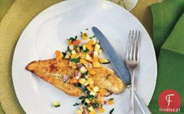 Nick Usner ' s Pan-fried Fish with Squash salsa Recipe