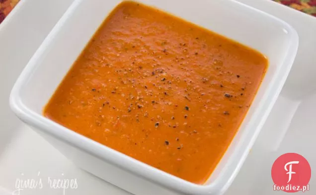 Zupa Z Pieczonej Czerwonej Papryki