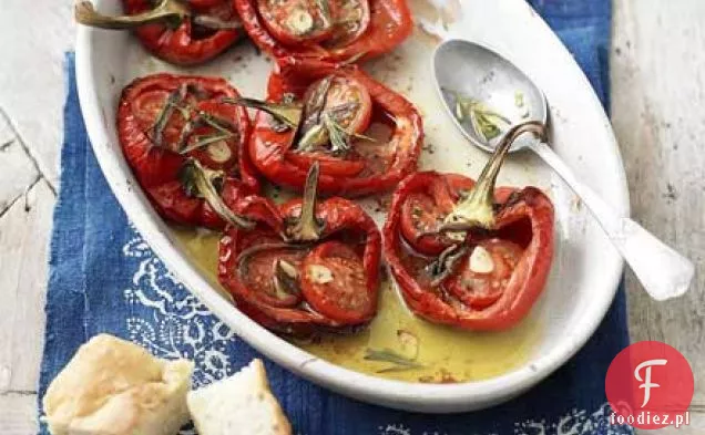 Pieczona papryka z pomidorami i anchois