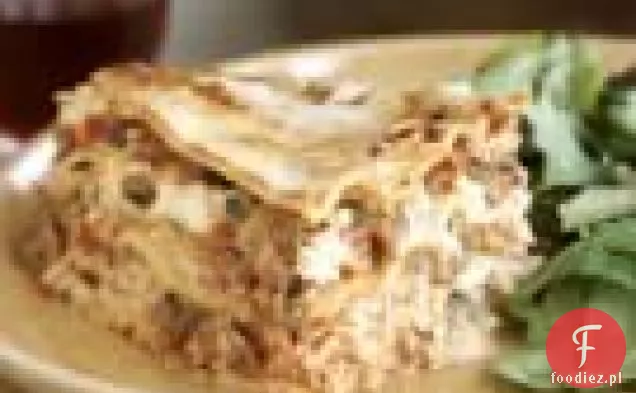 Lasagne Z Pieczarkami, Kiełbasą I Pieczoną Czerwoną Papryką