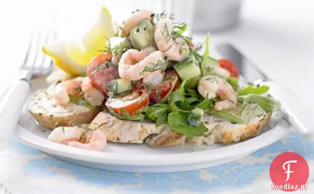 Open krewetka cocktail sandwich