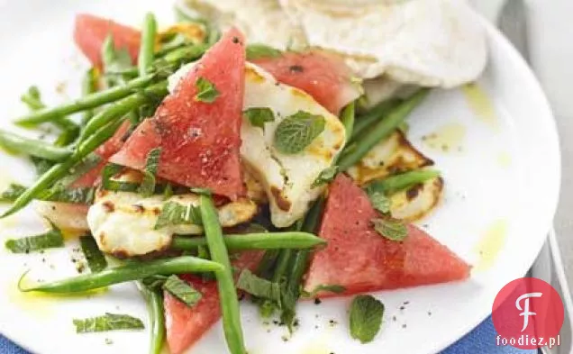 Sałatka Halloumi, arbuz i mięta