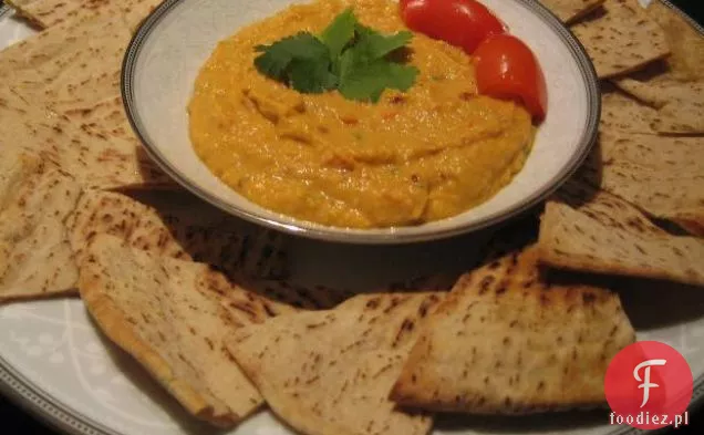 Pieczony Hummus Z Czerwonej Papryki