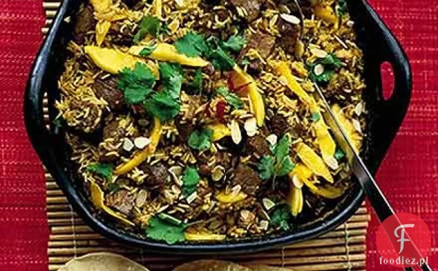 Jagnięcina, kokos i mango pilau