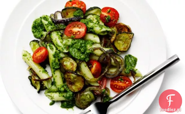 Makaron Primavera z pesto z rukoli