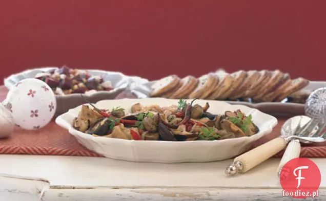 Grzyby W Escabeche Z Czerwoną Papryką I Chiles De Árbol
