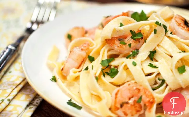 Krewetki Fettuccine Alfredo