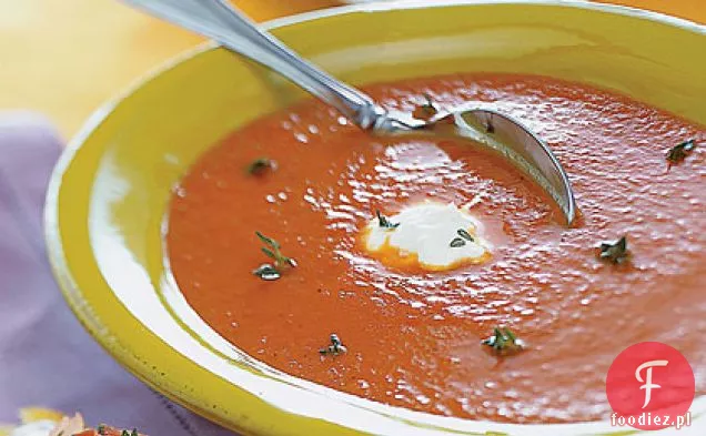 Zupa Z Pieczonej Czerwonej Papryki