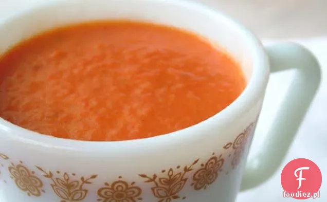 Pieczona Zupa Z Czerwonej Papryki I Pomidorów