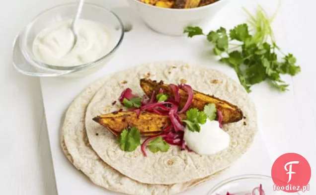 Spiced Indian potato wraps