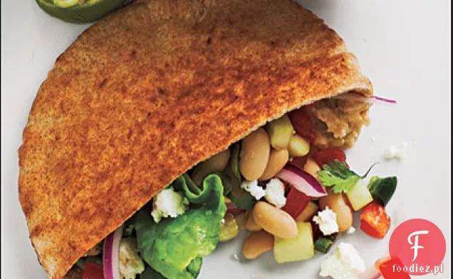 Southwestern White Bean Pita Pockets