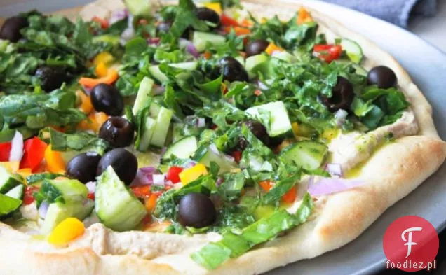 Garden Hummus Pizza