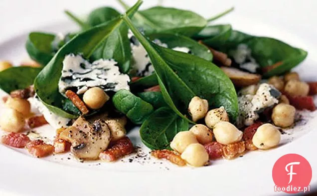 Sałatka z liści wiosennych