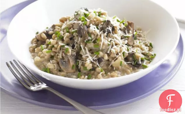 Risotto z orkiszem i dzikimi grzybami