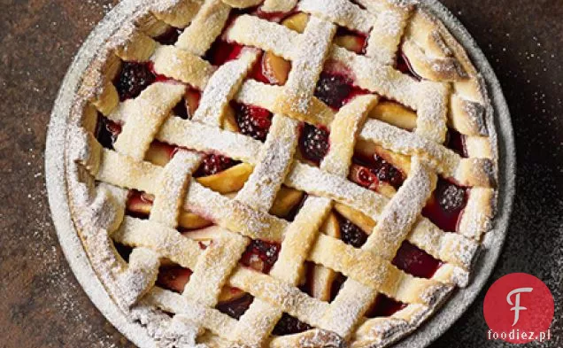 Gruszka i jeżyna crostata