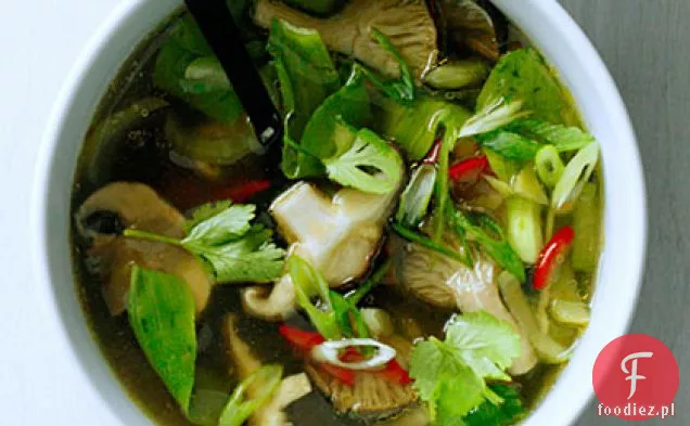 Zupa grzybowa na gorąco z Bok Choy