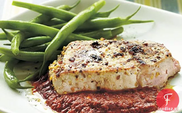 Kotlety schabowe pieczone w pikantnym sosie pieprzowym