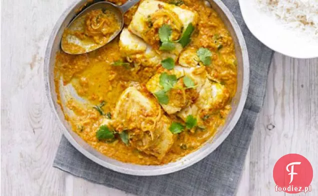 Fried fish & tomato curry