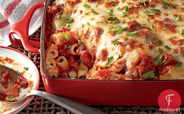 Pieczone Ziti z kiełbasą