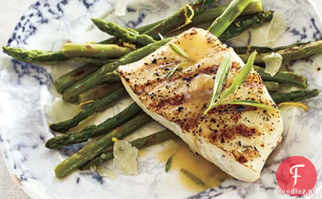 Grillowany Halibut z estragonem Beurre Blanc