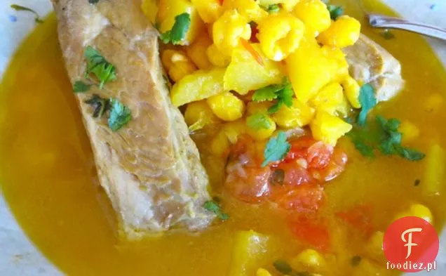 Kolumbijska Żółta zupa z Hominy (Sopa de Maiz Pelao)
