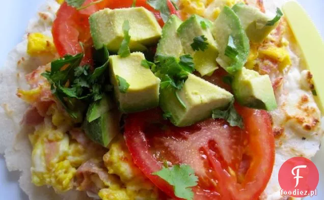 Arepa con Huevo y Jamon Gratinada (Arepa z jajkiem i szynką Al Gratin)