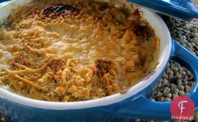 Cazuela de Camarones con Champiñones (zapiekanka z krewetkami i grzybami)