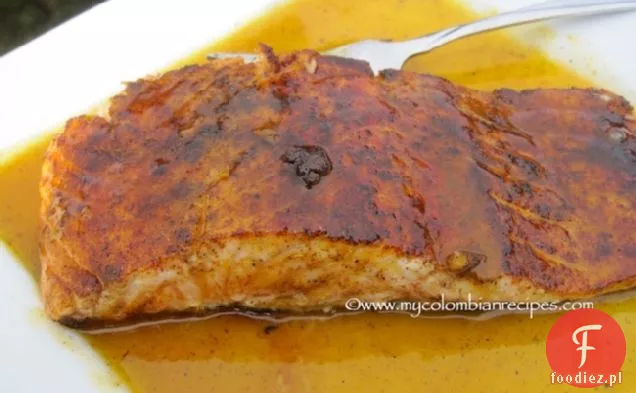 Salmón con Salsa de Mandarina (łosoś z sosem mandarynkowym)