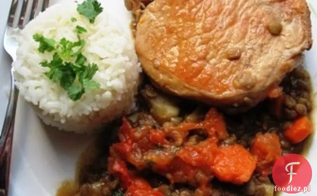 Gulasz z soczewicy i wieprzowiny (Lentejas Estofadas con Cerdo)