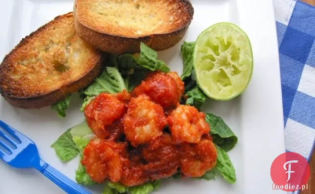 Camarones en Apuro (krewetki po Kolumbijsku z sosem pomidorowym)