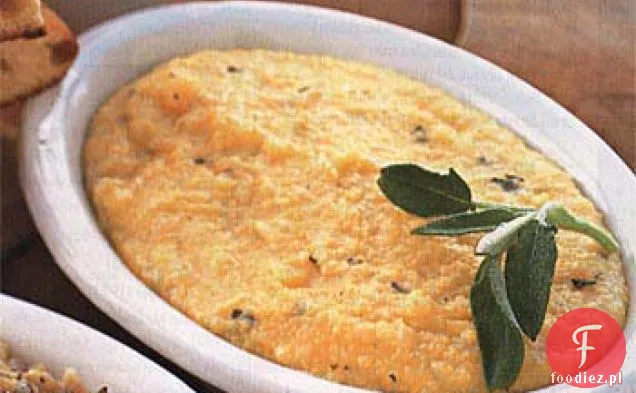 Polenta ze świeżymi ziołami i białym serem Cheddar