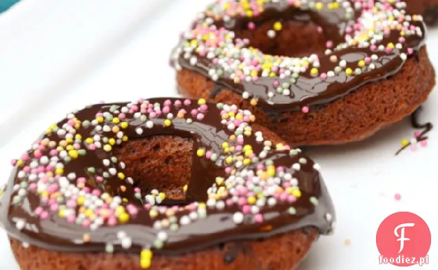 Potrójne pączki czekoladowe z posypką