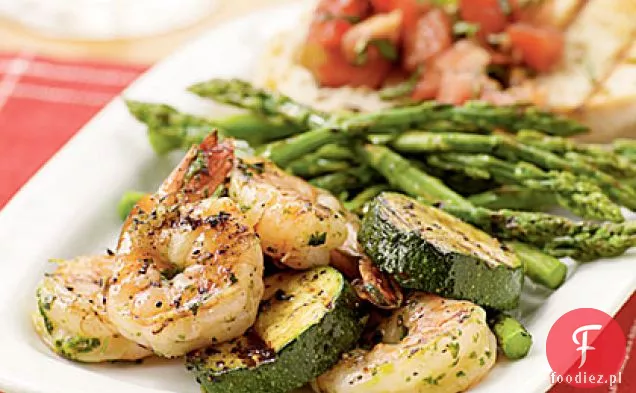 Włoskie Herbed Krewetki Kebaby