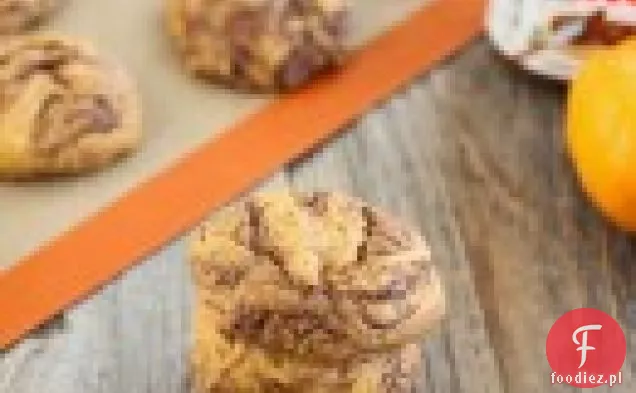 Nutella Swirl Pumpkin Cookies