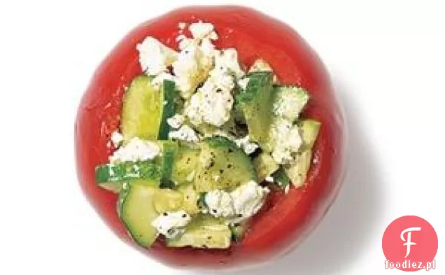 Nadziewane Pomidory Z Ogórkami I Fetą Przepis