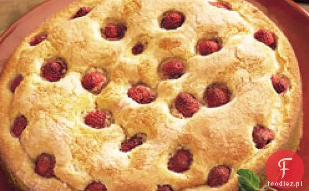 Malinowe ciasto z Marsalą, Crème Fraîche i malinami