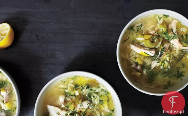 Zupa z kurczaka cytrynowego i Orzo