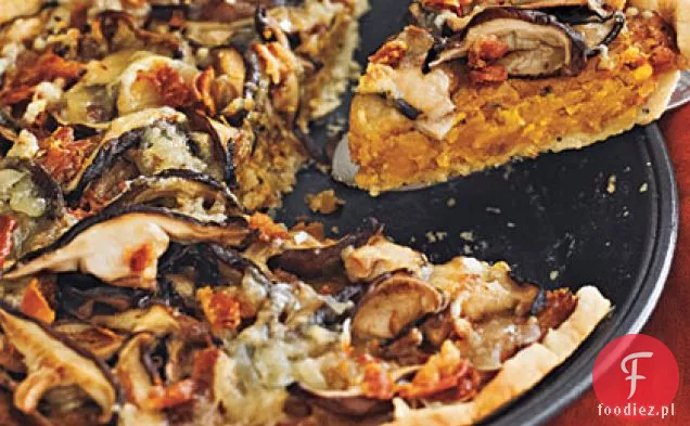 Tarta z dyni i pieczarkami z Gruyère
