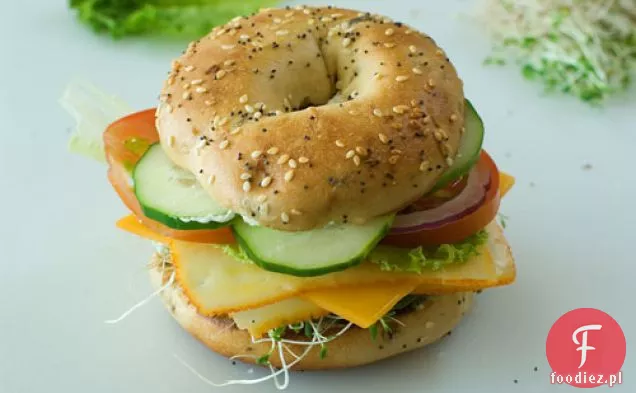 Veggie And Cheese Bagel Sandwich