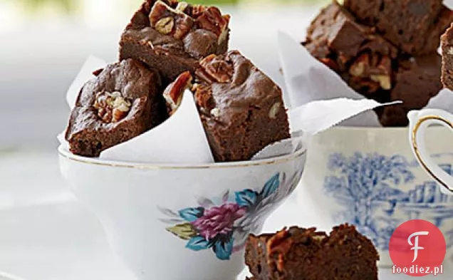 Bekon-Bourbon Brownies z orzechami pekan