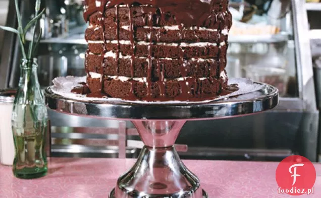 Ciasto czekoladowe z kremem waniliowym