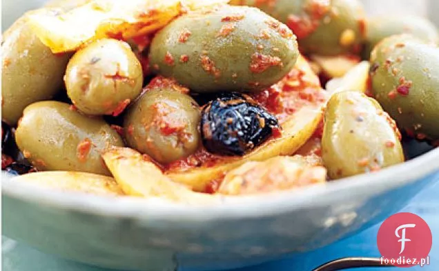 Oliwki mieszane z Harissą i konserwowanymi cytrynami